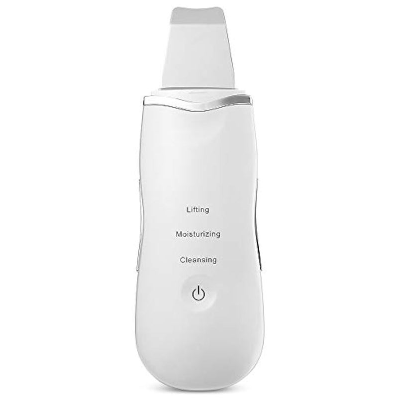 Portable Blackhead Removal Ultrasonic Facial Cleaner Rechargeable Face Skin Scrubber Cleaning Skin Peeling Extractor White - Image 2