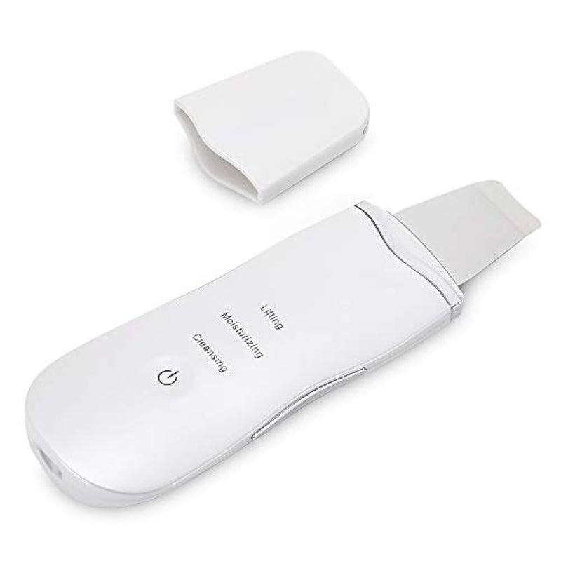 Portable Blackhead Removal Ultrasonic Facial Cleaner Rechargeable Face Skin Scrubber Cleaning Skin Peeling Extractor White - Image 1