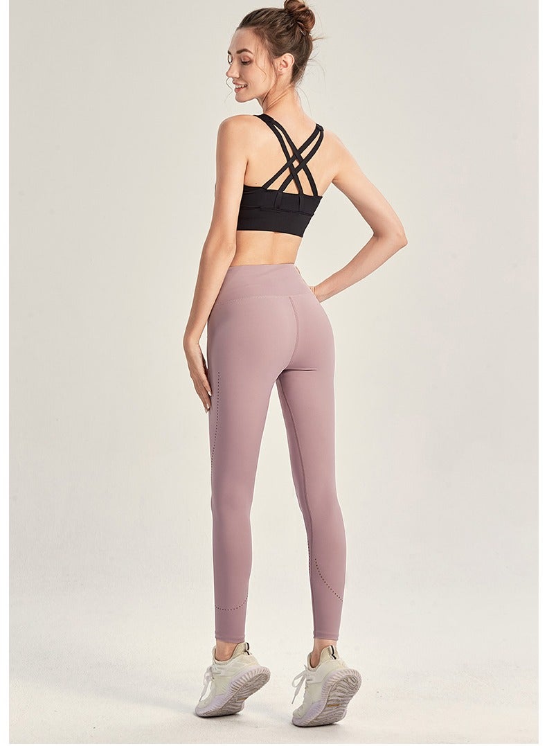 Solid Stretch Yogo Pants Pink - Image 2