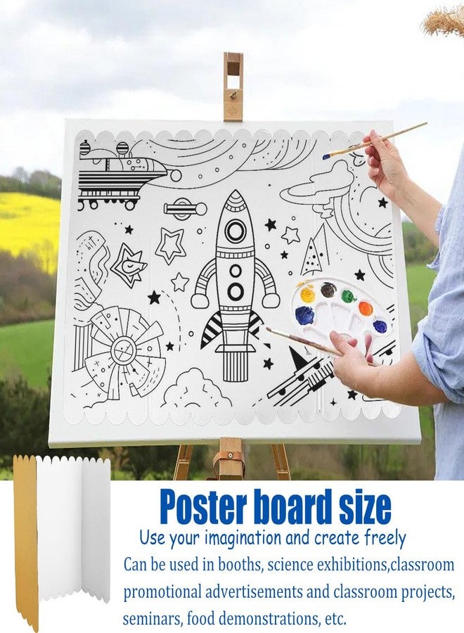 PKEAFC 4Pcs Tri Fold Boards 25x16 Inches Display Board Corrugated Project Boards Small Display Boards Science Fair Board Poster Board for Science Fairs, School Projects and Business Project - Image 4