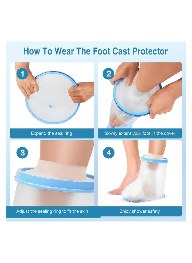 HOFEESEA - Waterproof Ankle Cast Cover Foot Wound Cover Protector for Shower Bath Watertight Seal to Keep Wounds Dry - Image 1