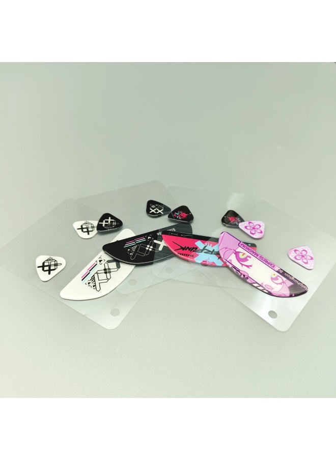 Generic - Applicable Poison Ver V3 Speed Edition Printing Mouse Glass Foot Sticker Electric Competition Dragon Scale ACE Mouse Tempered Glass Foot Pad-Color:Poison Viper V2v3 Special Ring Red - Image 1