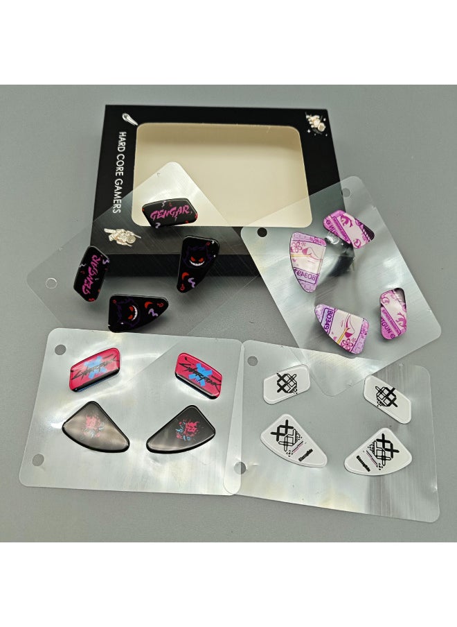 Generic - Applicable Poison Ver V3 Speed Edition Printing Mouse Glass Foot Sticker Electric Competition Dragon Scale ACE Mouse Tempered Glass Foot Pad-Color:Poison Viper V2v3 Special Ring Red - Image 1