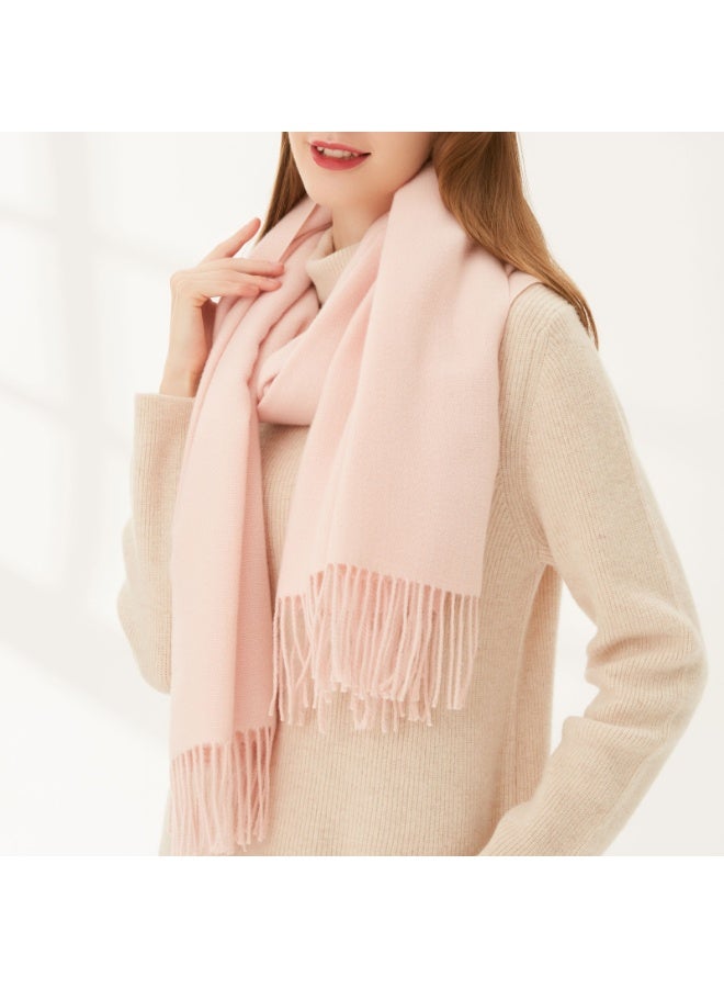 وشاح باشمينا نسائي شال شتوي وشاح بلون موحد وشاح بطانية - Image 4