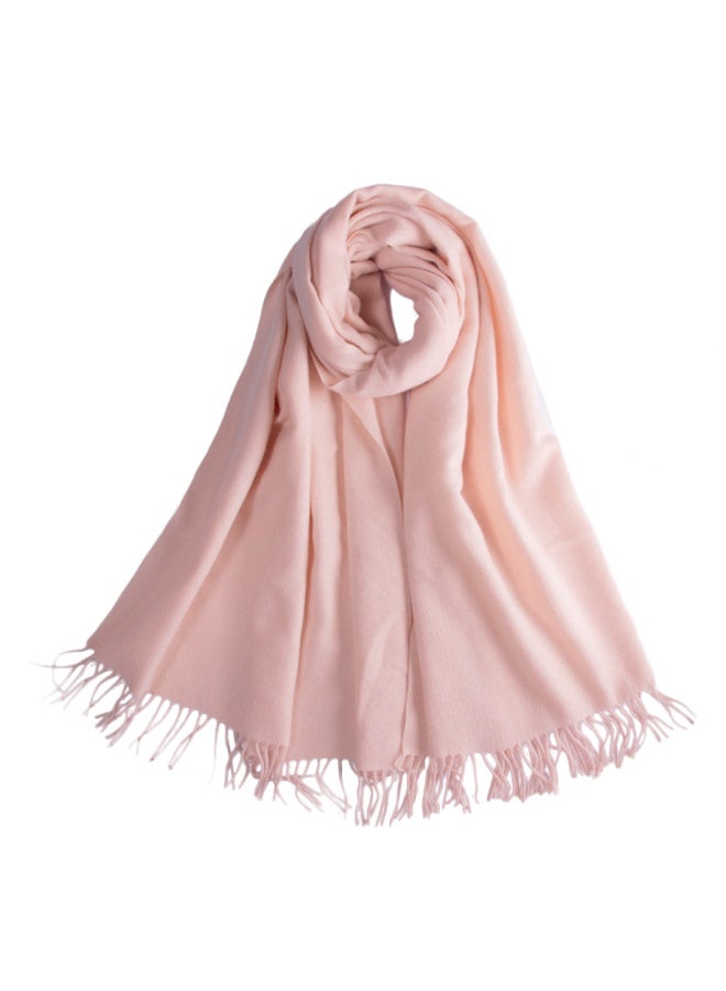 وشاح باشمينا نسائي شال شتوي وشاح بلون موحد وشاح بطانية - Image 1