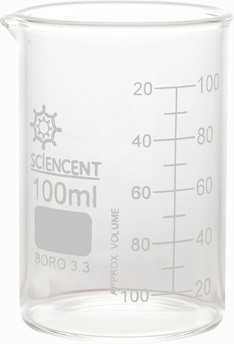 SCIENCENT WITH DEVICE SCIENCENT Glass Beaker 50ml, 100ml, 250ml (Set of 3) - Image 2