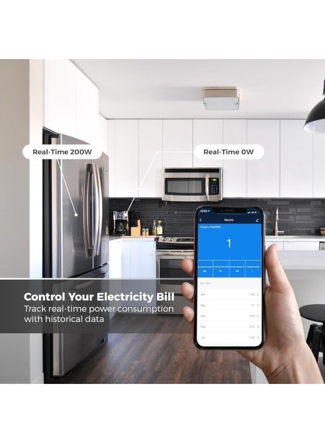 Lumive Smart WiFi Plug 16A – Smart Socket with Energy Monitoring & Timer, Alexa & Google Home Compatible, 2.4GHz WiFi, No Hub Required – UK Plug (1 Pack) - Image 2