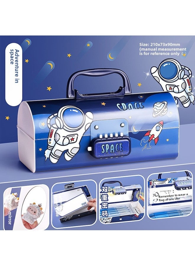 Kaba Bear Cartoon Hand Multi-function Stationery Box Primary School Girl Children's Password Plastic Pencil Box Boy's Creative Pencil Box - Image 1