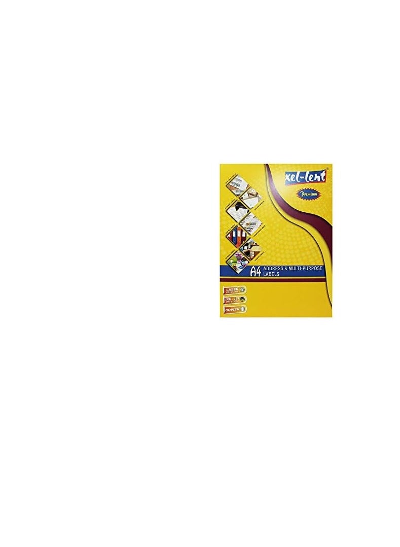 xel-lent 4 labels-sheet, straight corner, 105 x 148 mm, 100sheets-pack