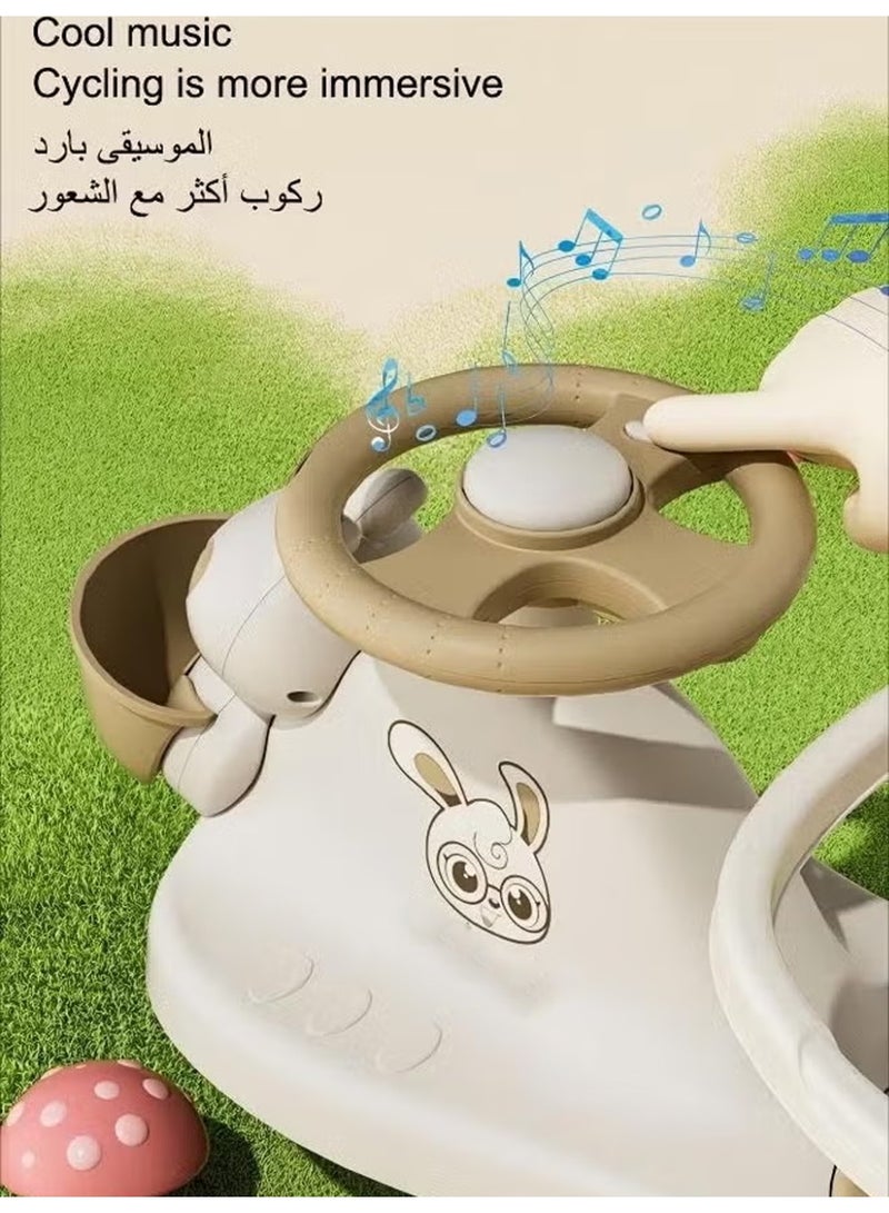 Vividorad Children's Twist Car, Shock Absorbing And Anti-Slip Function Car, Children's Toy Car With Music And Lighting, Children's Toy Car With Storage Function, 360-Degree Steerable, High Backrest Children's Ride Toy Car, Full-Body Toy Wheel Cart For Children, Suitable For 1-6-Year-Old Boys And Girls  - Image 4
