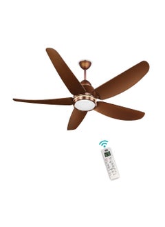 KUHL KUHL Luxus C5 1320mm Stylish 65 Power Saving BLDC Ceiling Fan with Remote Night Down Light 29W 5 Star Low Noise IoT Operate via Mobile Alexa Reverse Mode Free Installation Brown  - Image 1