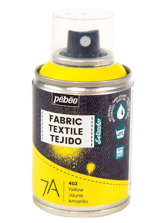 Pebeo Fabric Spray Paint 7A-100 ml (Yellow 402) - Image 2