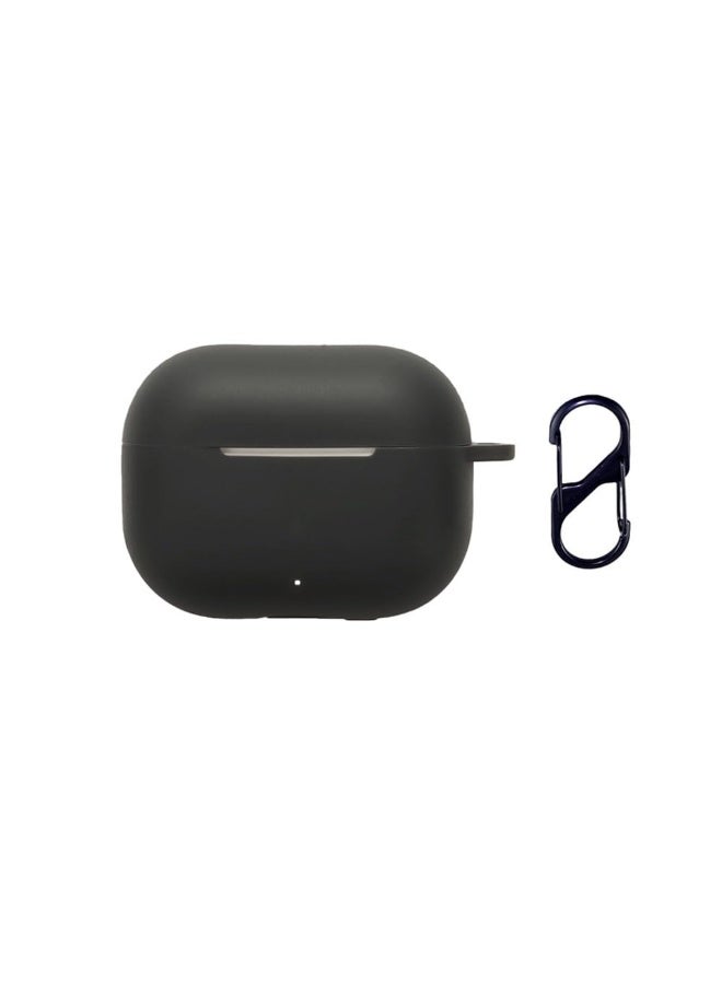 1Pcs Case Compatible with Huawei FreeBuds SE 4 ANC, Shockproof Soft Silicone Protective Case with Carabiner, Full Body Protection Anti-fingerprint (Black) - Image 1