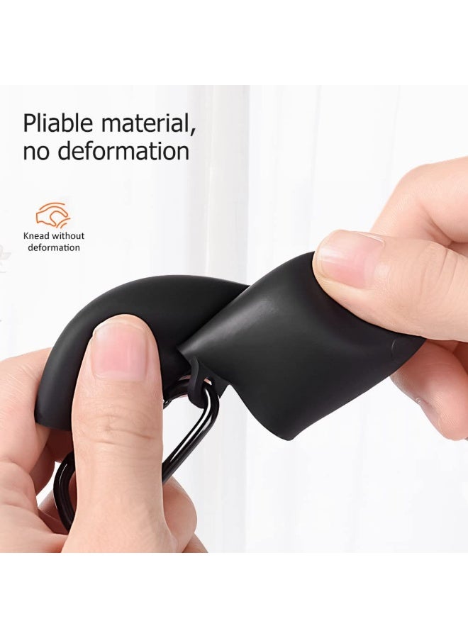 1Pcs Case Compatible with Huawei FreeBuds SE 4 ANC, Shockproof Soft Silicone Protective Case with Carabiner, Full Body Protection Anti-fingerprint (Black) - Image 2