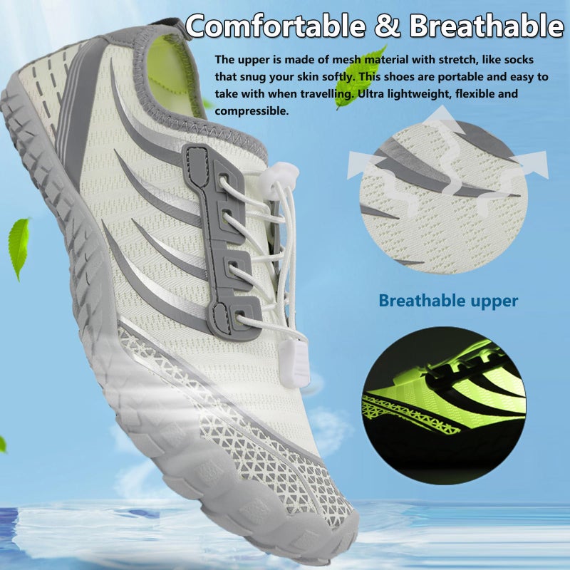 ziitop Water Shoes for Women Men Barefoot Shoes Quick Dry Aqua Outdoor Sports for Swim Pool Beach Surf Walk Water Yoga River Lake Hiking Kayaking - Image 3