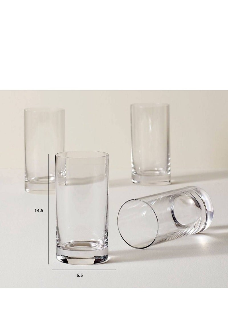 Dania A Set Of 6 Pure And Clear Glass Water Cups Made In Turkey 14.5x6.5 cm - Image 4