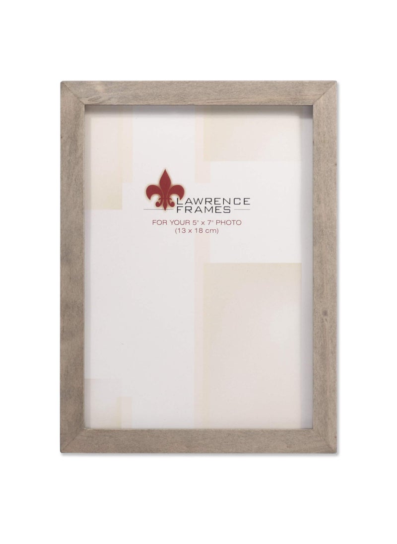 Lawrence Frames Lawrence Frames 756157 5x7 Gray Wood Gallery Collection Picture Frame 