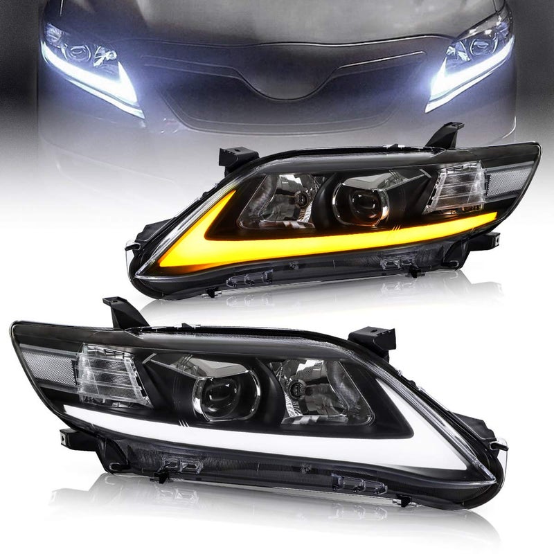 VLAND Led Projector Headlights Compatible with 2010 2011 Camry Base LE SE and XLEUS Version wSequential