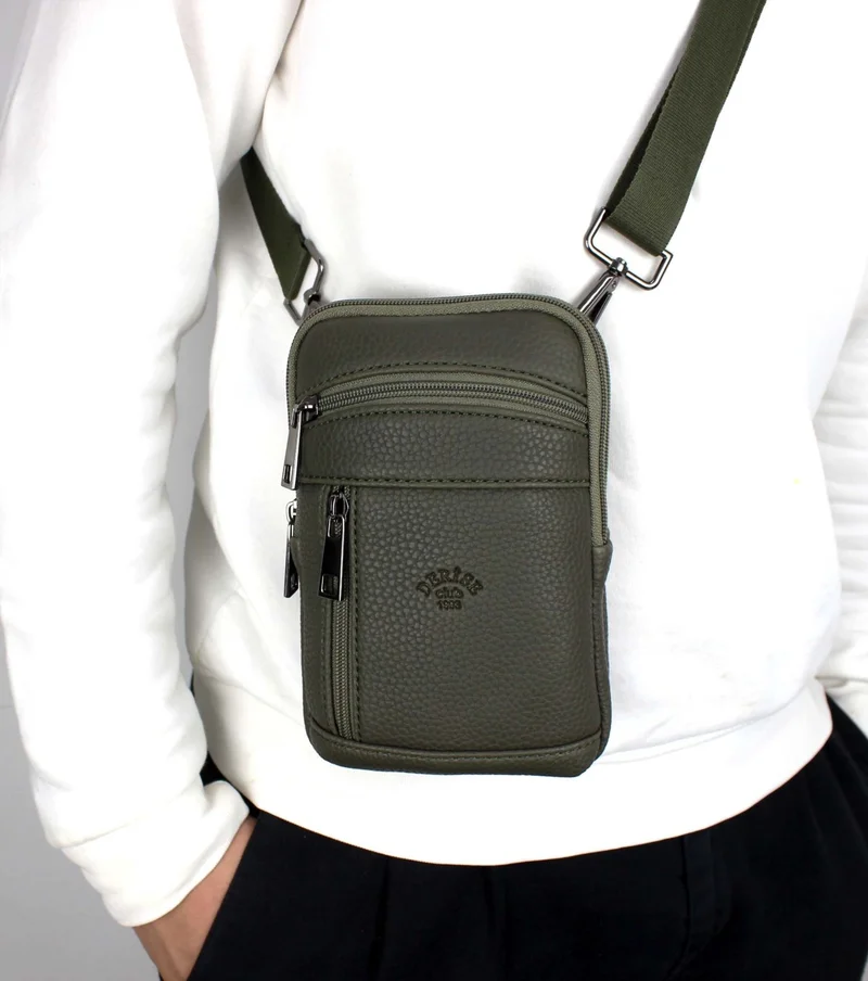 ديرسي كلوب Men's Khaki Color Shoulder Strap Men's Shoulder Bag