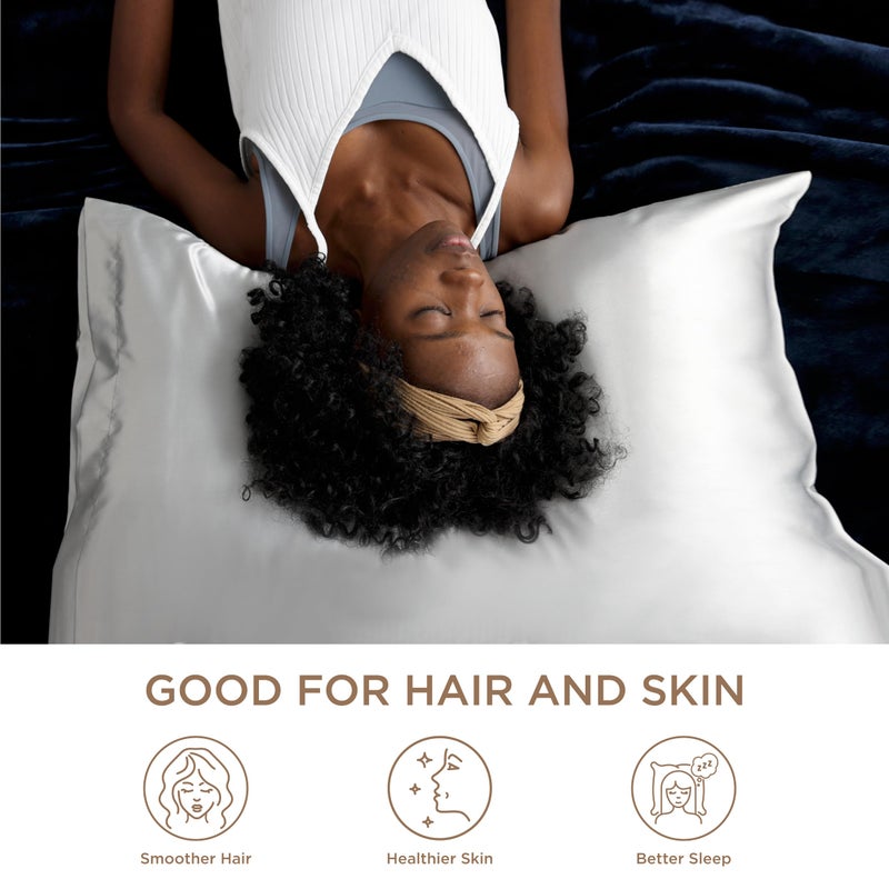 Bedsure Satin Pillowcase for Hair and Skin Queen - Black Silky Pillowcase 2 Pack with Envelope Closure, Similar to Silk Pillow Cases, Gifts for Women Men, 20x30 Inches, 2pcs - Image 3