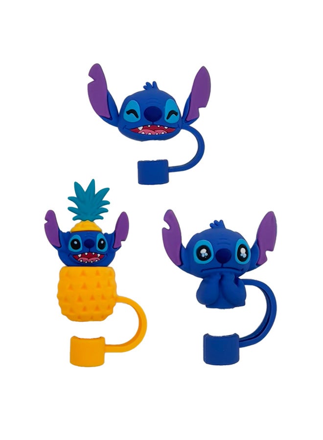 106 Explosions 10mm Straw Cap 3D Stereo Straw Plug Dust Cap Straw Accessories Dust Cover-Color:1 Small Fire Dragon Dust Plug - Image 4