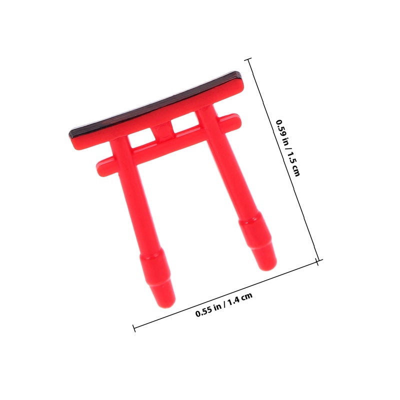 5pcs Japanese Torii Gate Model Simulation Torii Statue Decoration Micorlandscape Miniature Torii - Image 2