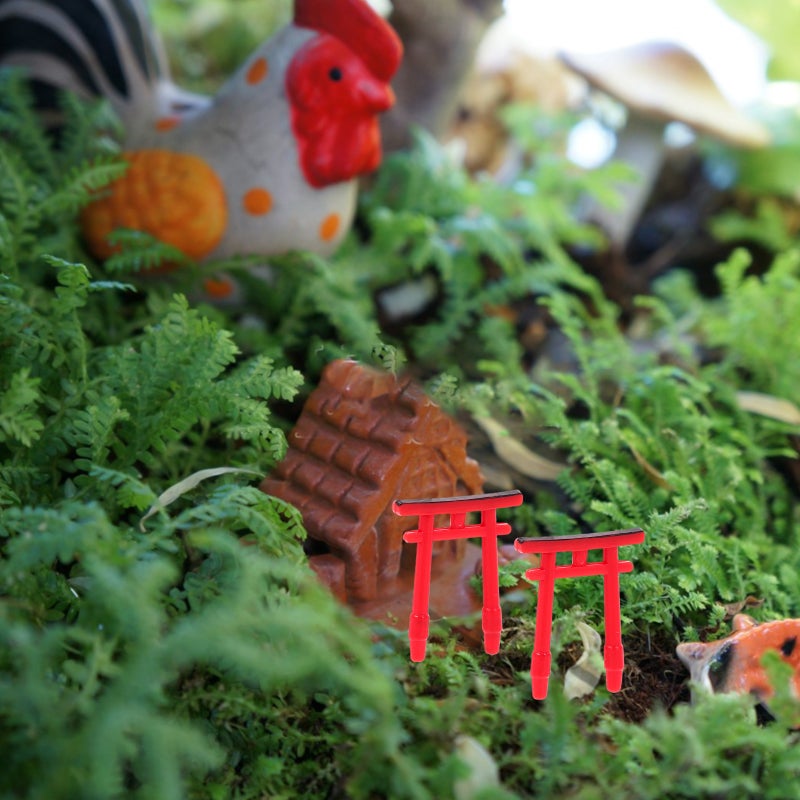 5pcs Japanese Torii Gate Model Simulation Torii Statue Decoration Micorlandscape Miniature Torii - Image 5