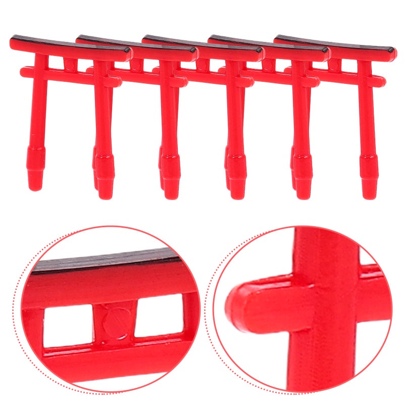 5pcs Japanese Torii Gate Model Simulation Torii Statue Decoration Micorlandscape Miniature Torii - Image 1