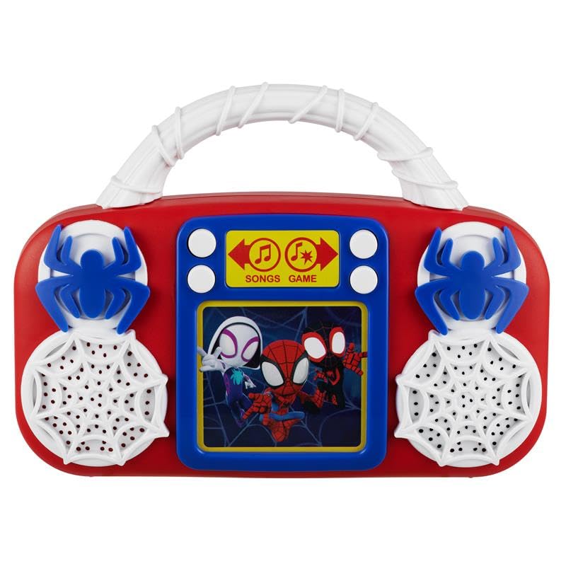 eKids Spidey and His Amazing Friends Toy Music Player, Toddler Toy with Built-in Music and Lights (Spidey) - Image 1