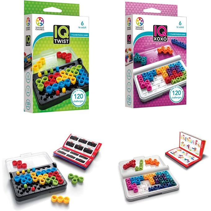 سمارت جيمز سلسلة ألوان IQ Bundles: IQ Twist و IQ XOXO، ٢٤٠ تحديًا للأعمار من ٦ سنوات فما فوق. - Image 1