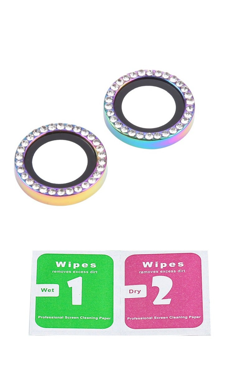 9H خفف من الزجاج الماس الكريستال عدسة الكاميرا فيلم واقية ، ومناسبة ل iPhone 16 ، لون - Image 2