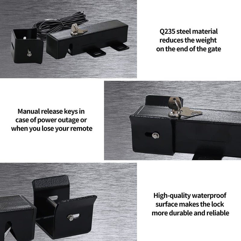TOPENS ET24 Automatic Electric Gate Lock for DC 24V Swing Gate Opener Gate Operator System Device Safe Security Gate Lock - Image 3