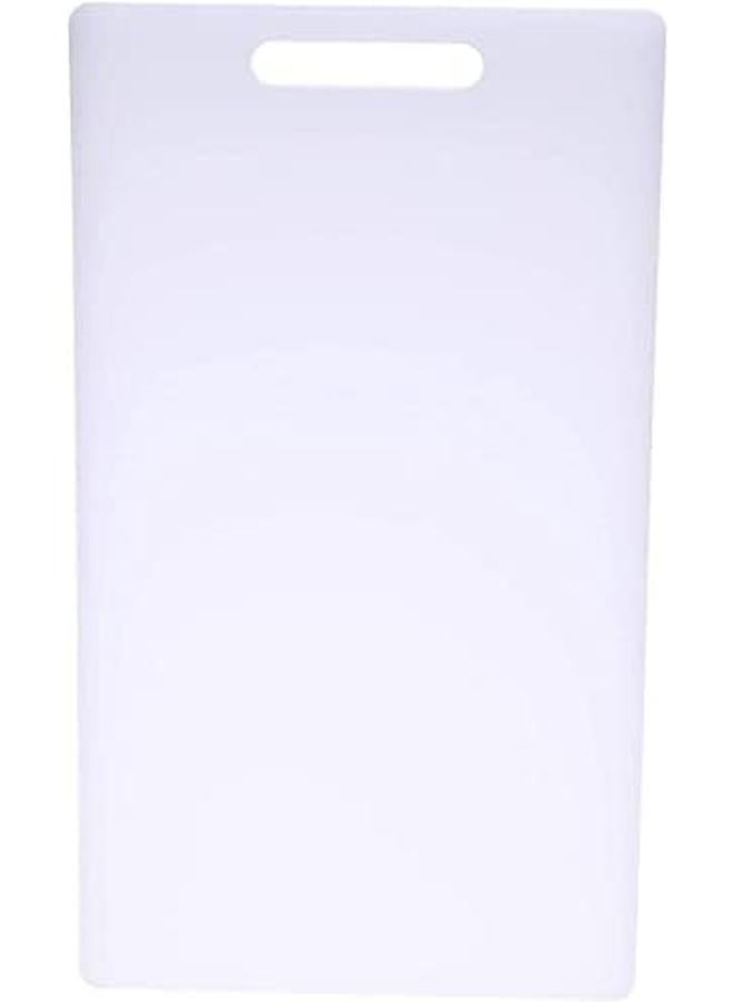 إي سي في في لوح تقطيع بلاستيكي مع قاعدة غير قابلة للانزلاق، مثالي للفواكه والخضروات، فتحة تعليق لسهولة التخزين، لوح تقطيع للمطبخ متعدد الأغراض مزدوج الاستخدام 33 × 21 سم - Image 2