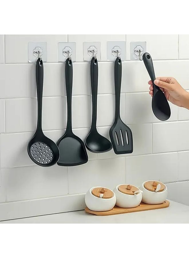 50pcs Transparent Self Adhesive Sticky Hooks Wall Mounted Coat Utility Hanging Solution - Image 5