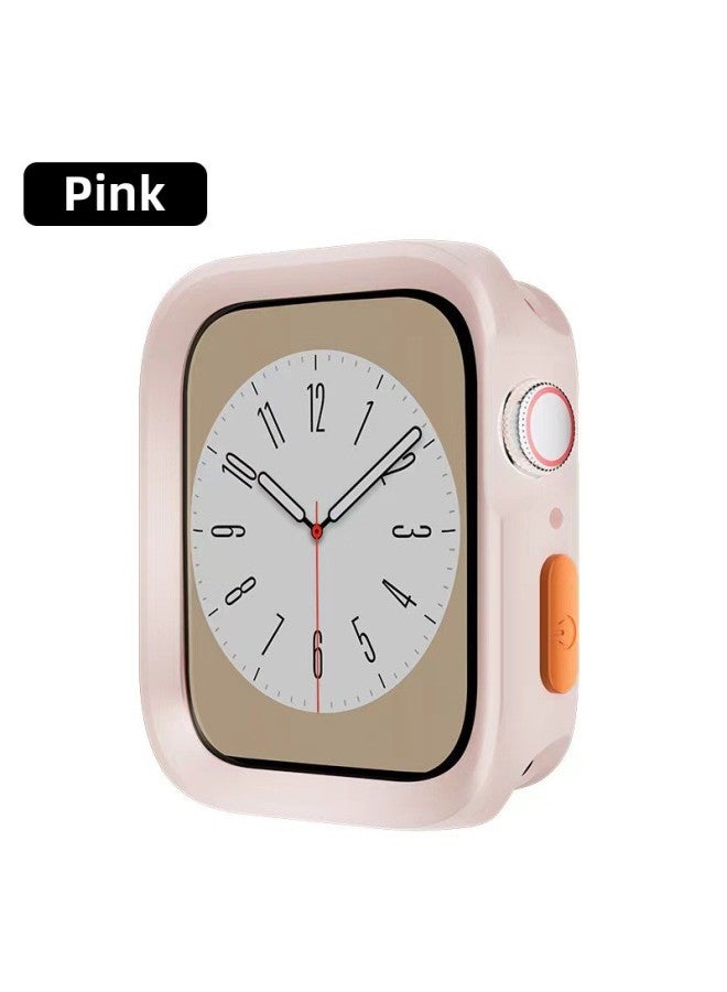 Suitable For Apple S10 Watch Case Applewatchs8 Protective Shell Electroplated Tpu Half Bag S9 Drop-resistant Silicone Soft Case-Color:Frosted -Overall Dimensions:45mm【opp Bag】  - Image 1