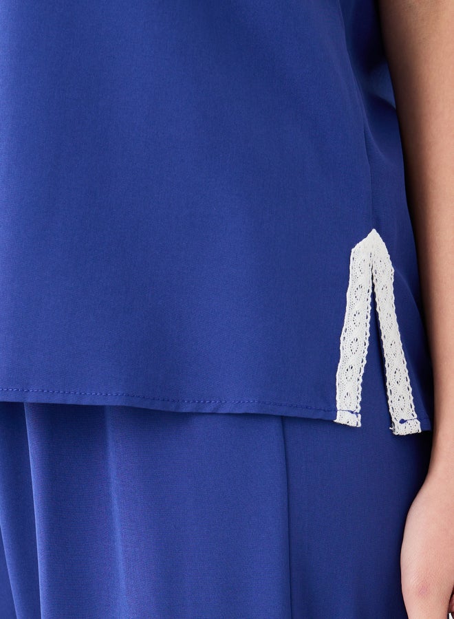 Take Two Solid Short Sleeve Top and Pants Co-Ords  - Image 3