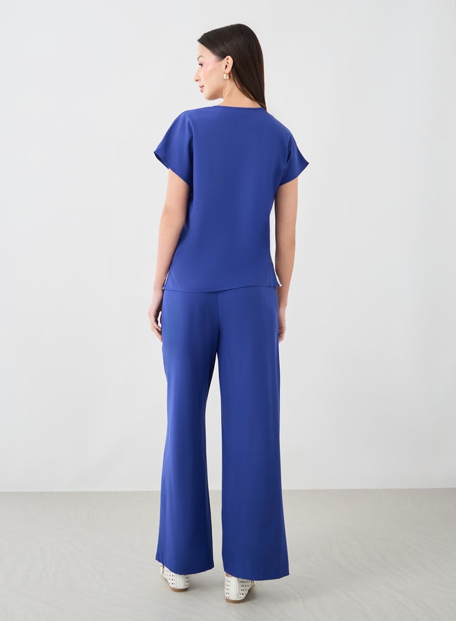 Take Two Solid Short Sleeve Top and Pants Co-Ords  - Image 5