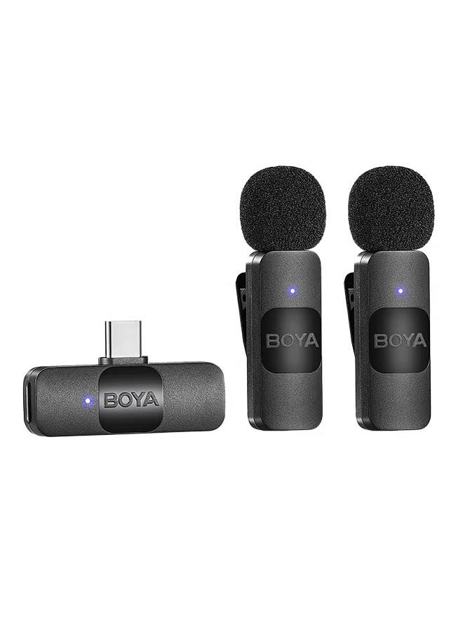 بويا - ميكروفون لاسلكي من لافالير لأجهزة واجهة BOYA BY-V20 USB-C ، ميكروفون مكثف صغير لإلغاء الضوضاء لتسجيل الفيديو - Image 1