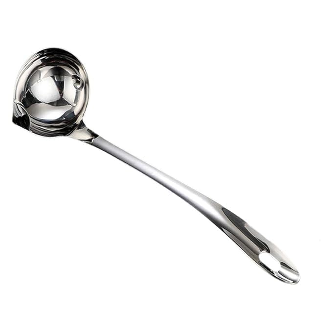 Generic Pure Stainless Steel Oil Filter Spoon Skimmer Spoon Cooking Oil Filter Long Handle Skimmer Spoon Scoop 305 CM Silver Colour 1 pcs  - Image 2