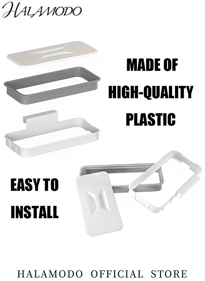 Generic Trash Bag Holder Rack Waste Garbage Bin Rack Holder Kitchen Tools Garbage Storage Rack Can with Removable Lid Multi for Kitchen Cabinet Door Storage Cupboard Towel Rails Rack  - Image 4