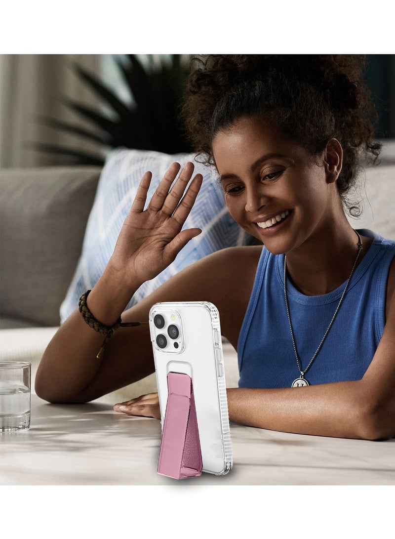 Wtech Apple iPhone 16 Pro Max 2024 TPU Hand Grip Air Pillow Case Cover - Clear/Pink - Image 5