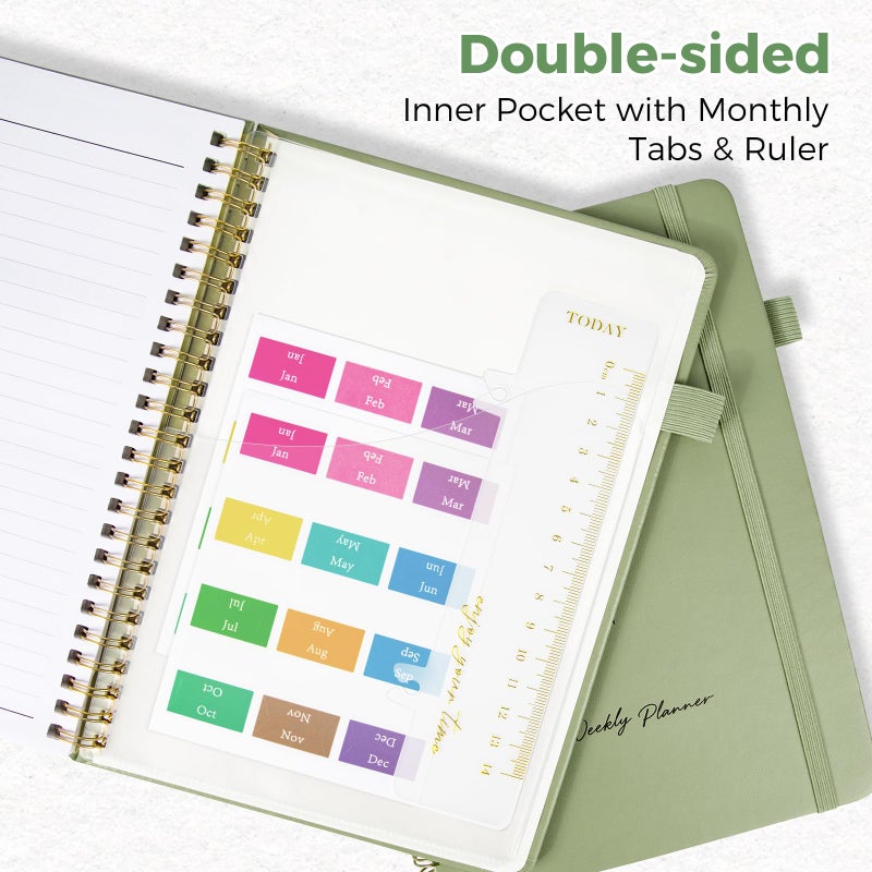 Oucaru Undated Weekly Planner, A5 To Do List Notebook with Goal & Habit Tracker Organizer, 52 Weekly Planner Notebook with Spiral Binding for Office Home School Supplies - Image 5