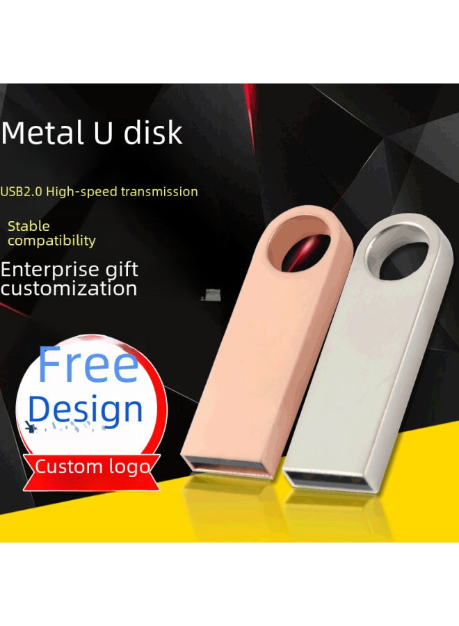 64gb Metal Usb Flash Drive Free Logo Engraving High Speed Car Music Usb Drive 32gb Bid Competition Stick 8gb-Color:Rose Gold-Capacity:64GB - Image 2
