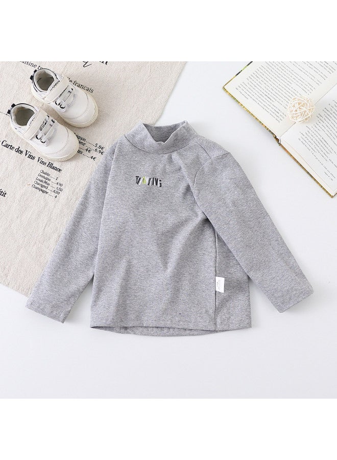Fashionable Handsome Simple Base Layer] Boys' Baby Autumn And Winter Versatile Long Sleeve T-shirt Toddler Comfortable Top - Image 2