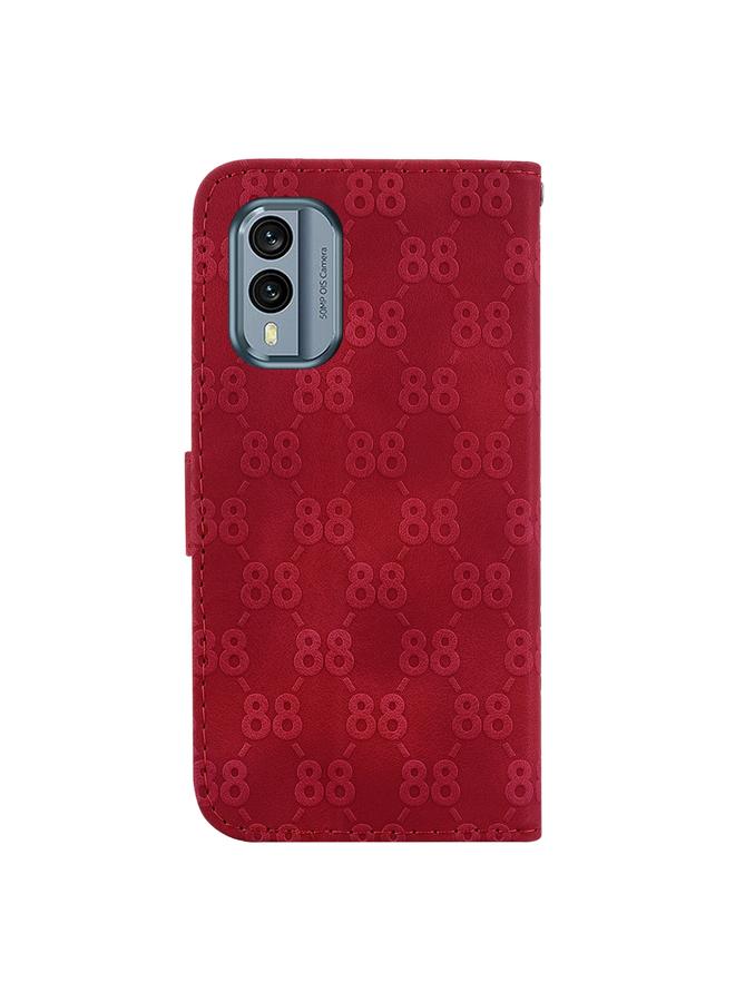 اس-توب جراب لهاتف Nokia X30، جراب جلدي منقوش مزدوج على شكل 8 - Image 3