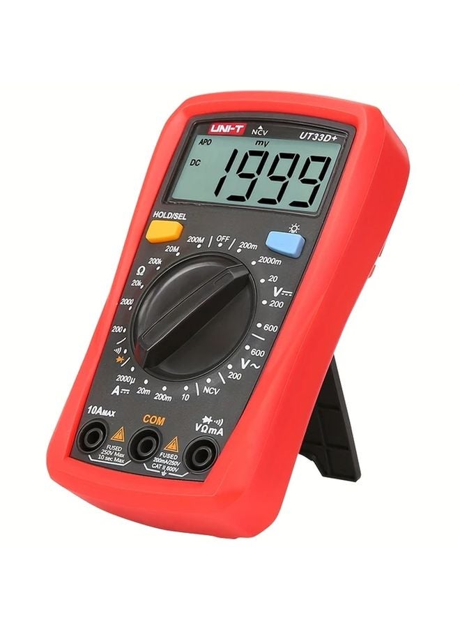 UNI T 33D Digital Multimeter 600V AC DC Voltage 1999 Count NCV Capacitance Test Auto Shutoff - Image 1