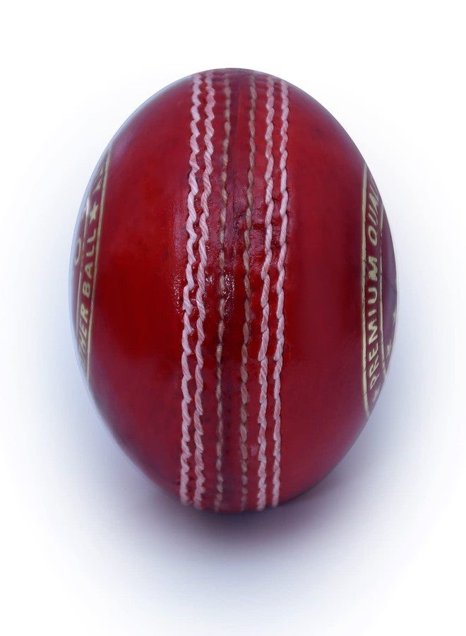 BOXCO Premium Hand Stiched Two Piece Cricket Leather Ball for T20, One Day and Club Matches (Pack of 2) (White & Red) - Image 5