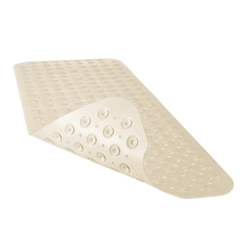 VHKD PVC Door Bathroom Mat Anti Skid Slip Blue Long Bathroom mat (Beige 100x40cm) - Image 1