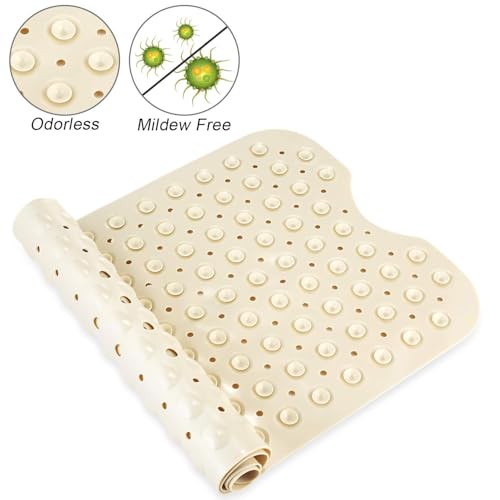 VHKD PVC Door Bathroom Mat Anti Skid Slip Blue Long Bathroom mat (Beige 100x40cm) - Image 4