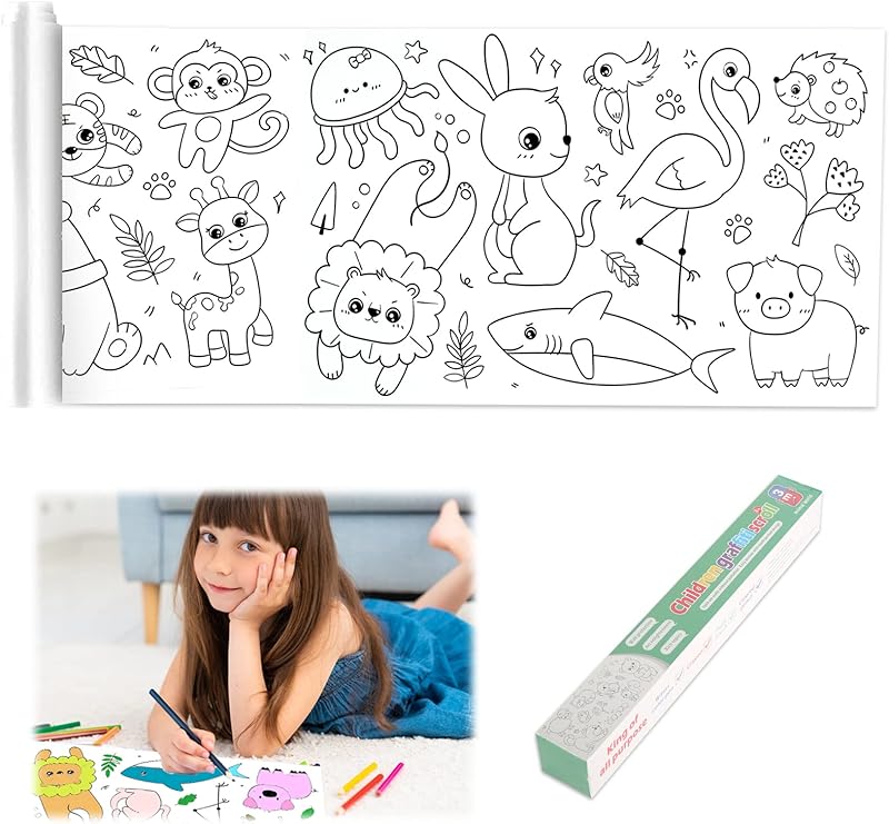 Cuttable Drawing Roll for Children, Drawing Roll for Children, Graffy Roll for Colouring, Colouring Roll for Children, Drawing Paper, Paper Roll, Painting, Children's Colouring Paper Roll for Children